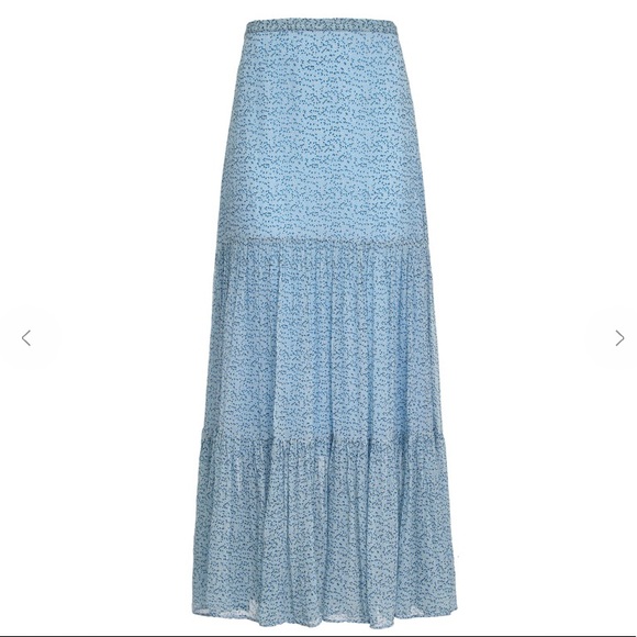 Ghost London Felicia Georgette Tiered Midi Skirt - Picture 2 of 14